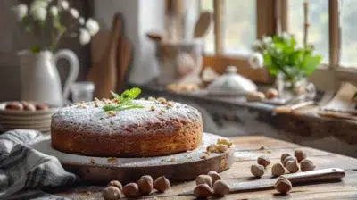 gâteau moelleux aux noisettes du piémont