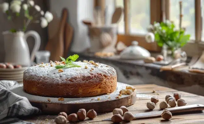 gâteau moelleux aux noisettes du piémont