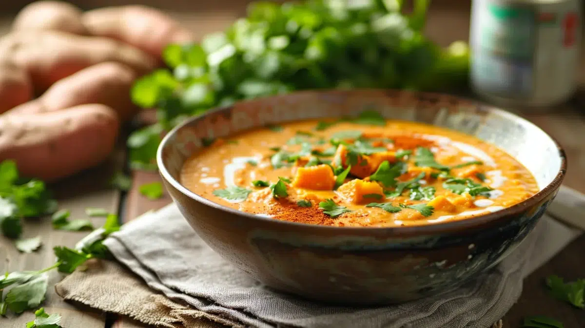 soupe veloutée lait de coco